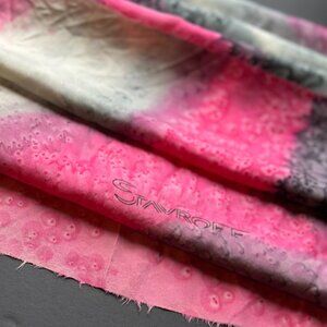 Stavroff silk scarf (pink, silver, grey)